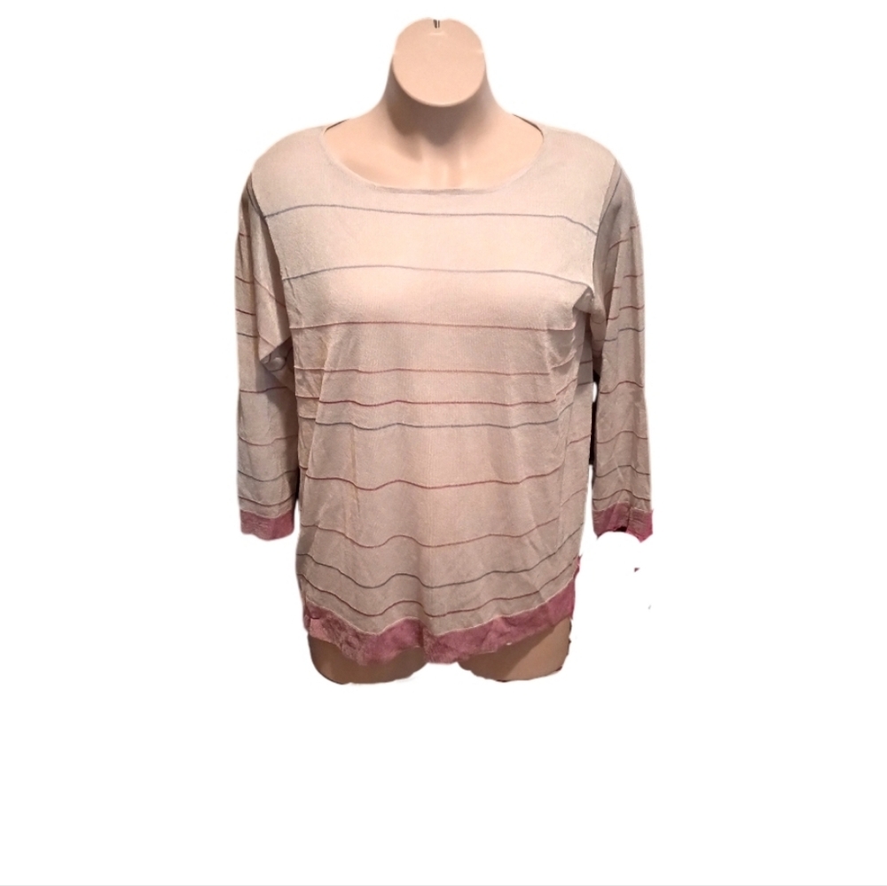 Striped Iridescent Top